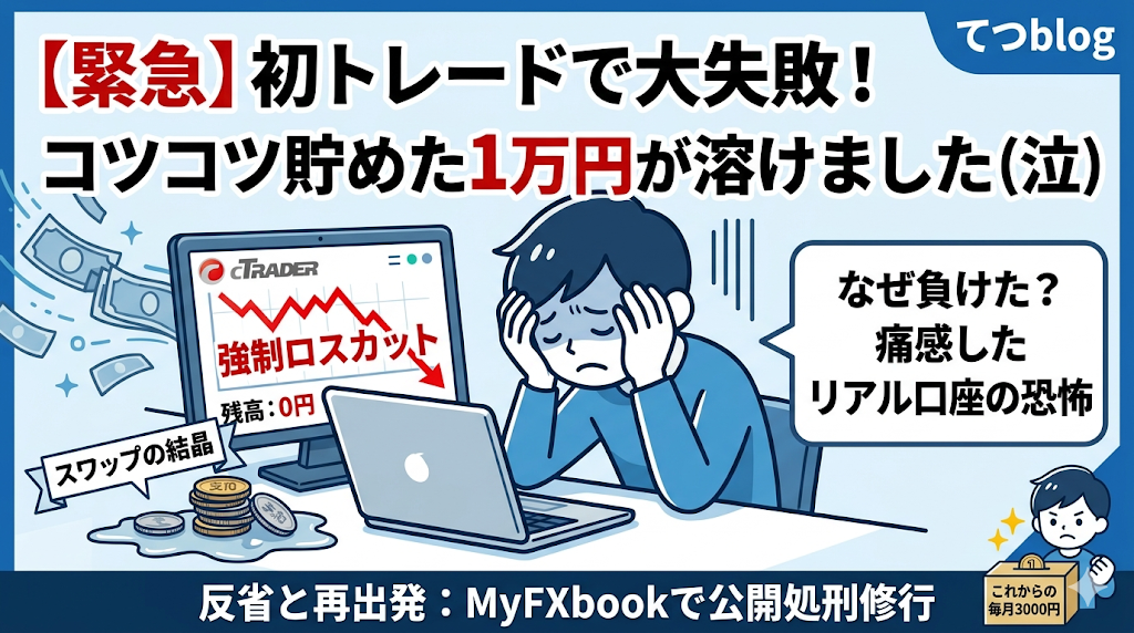 【FX失敗談】初トレードで貯めた1万円が全滅！ロスカットから学ぶ「リアル」の厳しさ