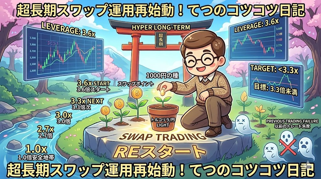 【FXスワップ運用報告】2026年4月：心機一転スタート！新ルールで超長期運用を目指す！
