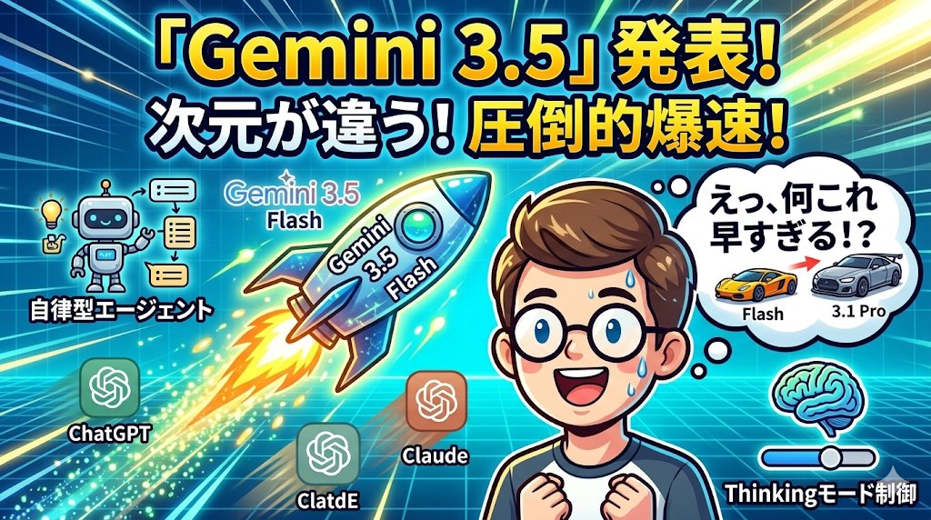 【衝撃】Gemini 3.5登場！3.5になって変わったことと驚異の「爆速」スピード